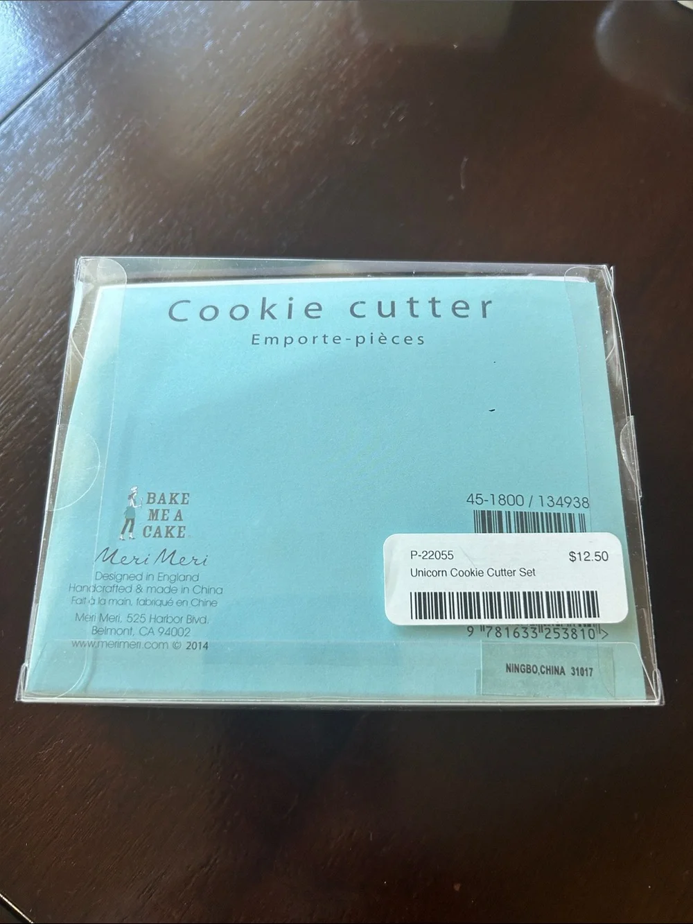 NEW NIB Meri Meri Unicorn Cookie Cutter